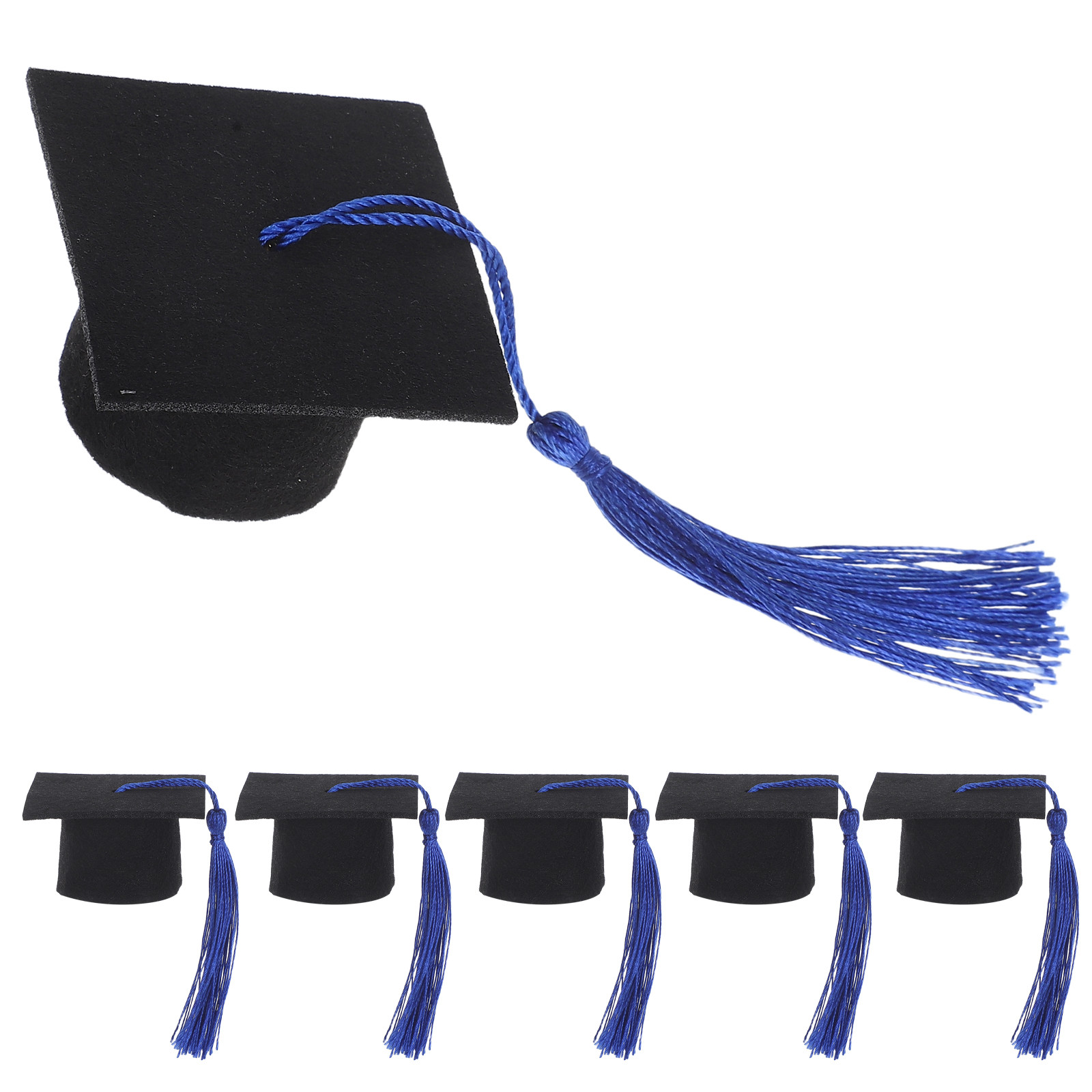 Wine Beer Hat - 6Pcs Mini Doctoral Wine Bottle Cap
