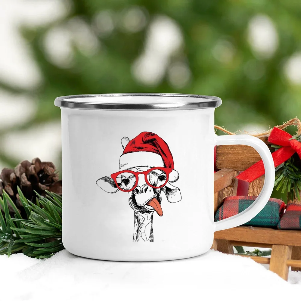 Handle Enamel Mugs Santa Hat A - Wine Beer Hat ulasan dan harga