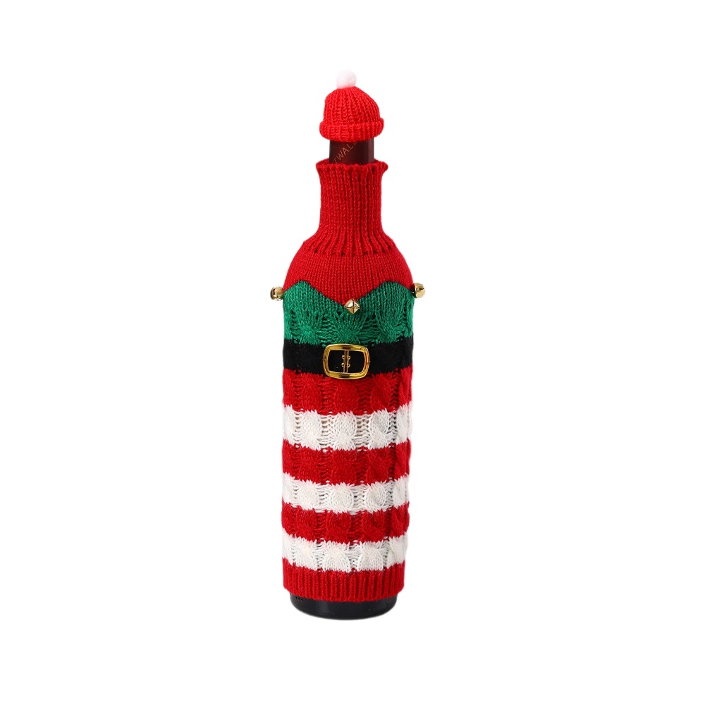 Knitted Wine Bottle Cover with - Wine Beer Hat ulasan dan harga