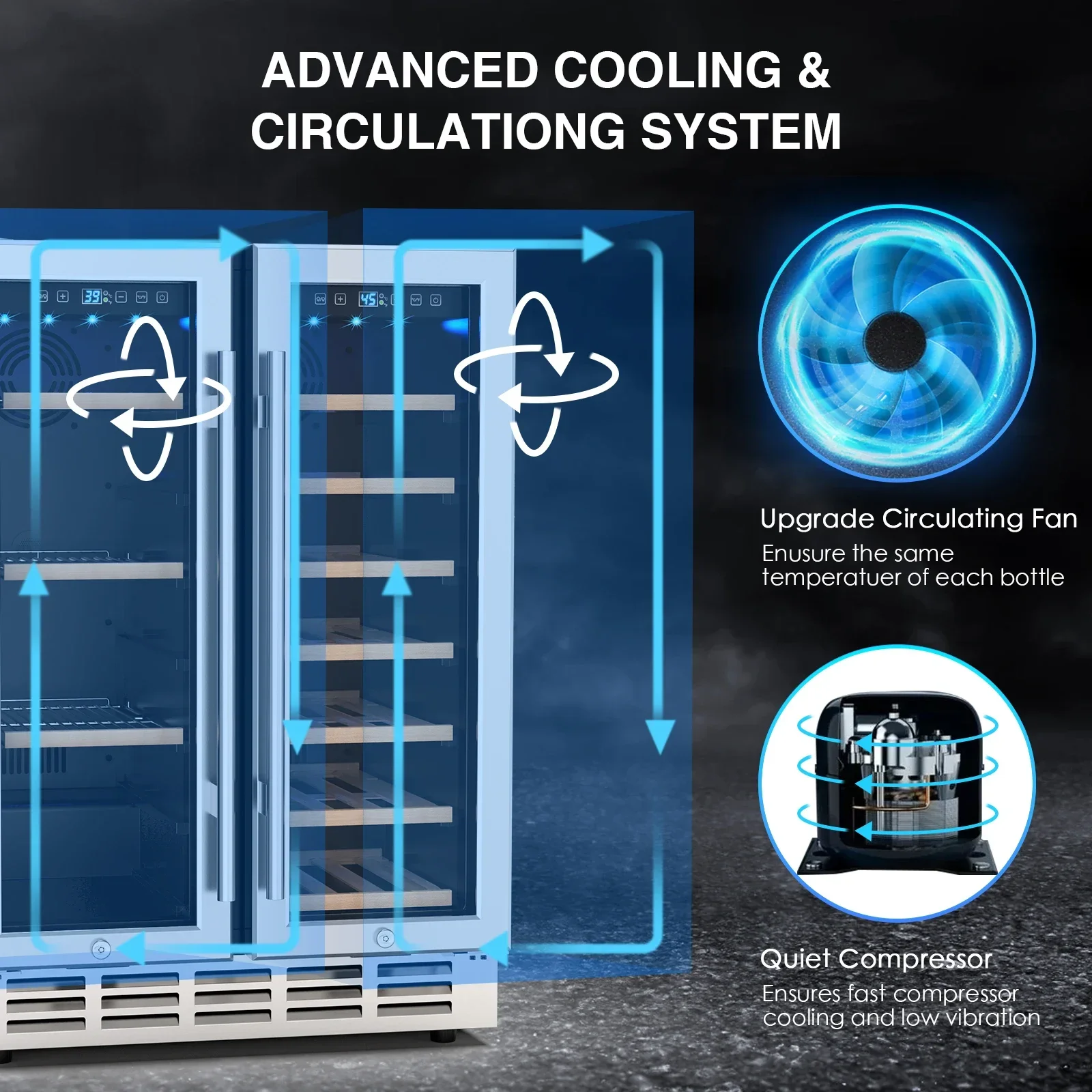 Wine and Beverage Refrigerator - Wine Beer Dual Zone ulasan dan harga
