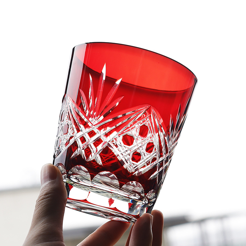 Red Edo Crystal Whisky Glass J - Whisky Beer And Wine ulasan dan harga